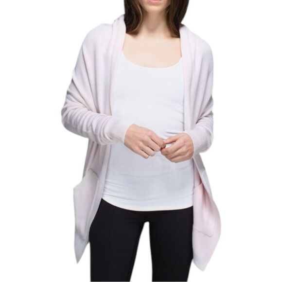 LULULEMON Cabin Yogi Wrap in Heathered White Neutral Blush 10 - Picture 15 of 15